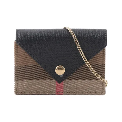 Burberry Canvas Leather Crossbody Bag Wallet Women's Black Brown