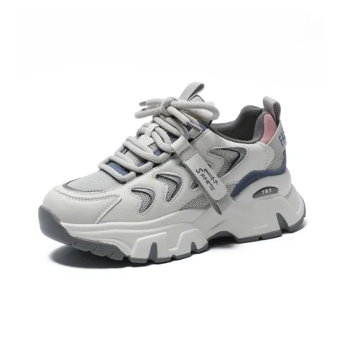 XUEHUI Дышащие Низкие Кеды с Толстой Подошвой Синие