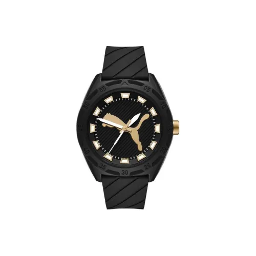 PUMA Мужские часы Кварцевый механизм Силиконовый ремешок 48 мм Черный циферблат Часы P5117