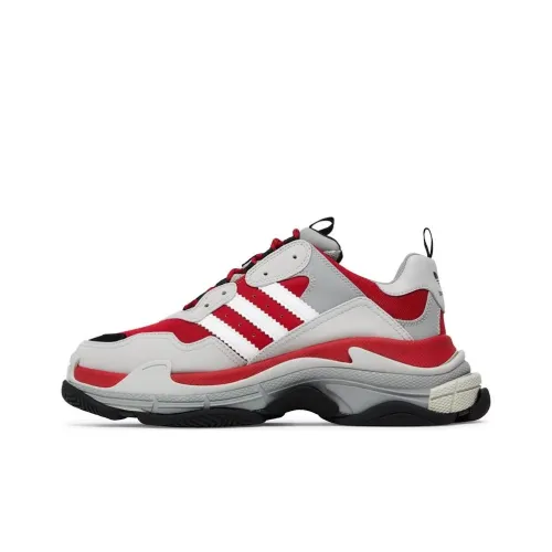 Adidas x Balenciaga Triple S Low Топ Повседневная обувь Мужская Светло-Серый