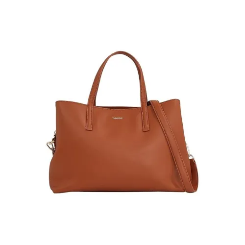 CALVIN KLEIN Переработанный полиэстер Тоут Сумка Сумка для покупок Сумка через плечо Сумка Женская Коричневая