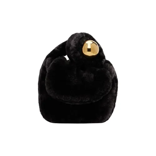 JIL SANDER Shearling Clutch Small Women's Black