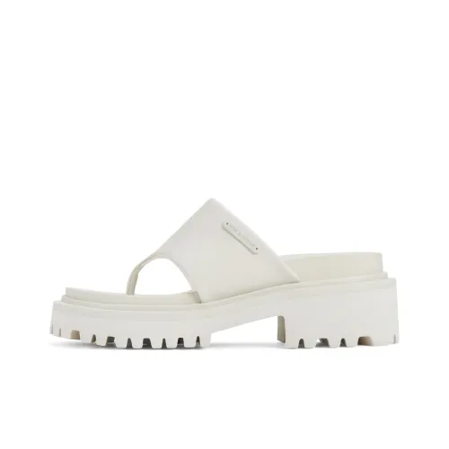 CHARLES KEITH ЭВА Шлепанцы Женские Мел Белый Черный Светло-розовый Светло-розовый