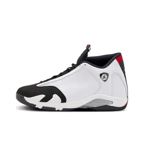JORDAN Air Jordan 14 Винтажные баскетбольные кроссовки MID Топ Белый черный Мужской