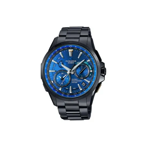 CASIO OCEANUS Collection Солнечный Кварцевый Механизм Титан Ремешок Часы Мужские Циферблат Синий