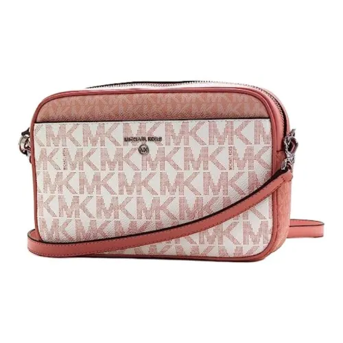 MICHAEL KORS Jet Set PVC Camera Сумка Сумка через плечо Большая Женская Королевская Розовая