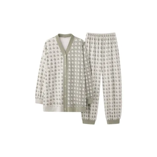 Chun Xi Pajama Комплект Женский Серый Зеленый