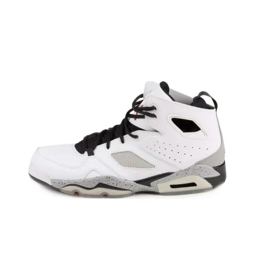 Jordan Flight Club 91 Амортизаторы Shock Absorbers Противоскользящие Устойчивые к истиранию MID Топ Винтажные баскетбольные кроссовки Мужские Белые