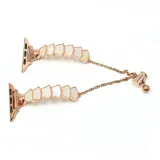 Оболочка браслета: ремешок - розово-золотой, белый