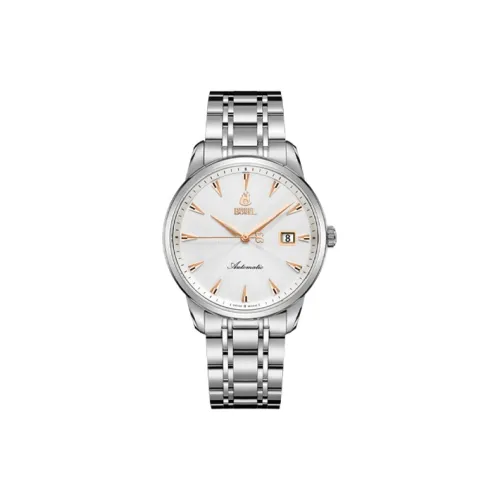 ERNEST BOREL Автоматический Механический Механизм Мужские Часы Jules 40мм*8,85мм Серебряные