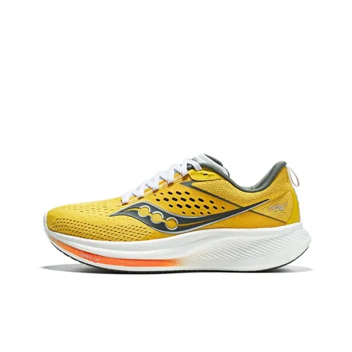 Saucony RIDE 17 Беговые кроссовки Низкий топ Желтый Зеленый Мужской