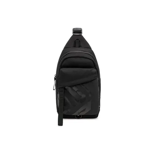 Badfive Полиэстер Спортивная Сумка Сумка через плечо на одно плечо Сумка через плечо Sling Обычная Унисекс Черная