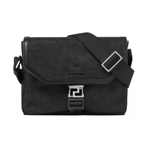 VERSACE Полиамид Курьерская Сумка Сумка через плечо Мужская Черная