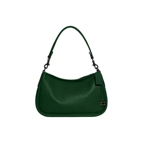 COACH Cary Пескоструйная кожа Плечевая сумка Сумка Сумка через плечо Женская Deep Сосновый зеленый