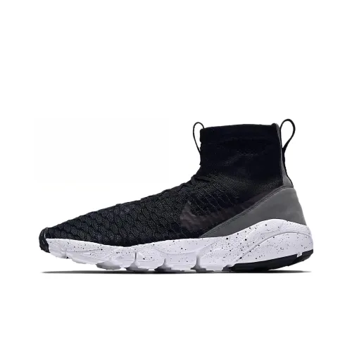 nike Footscape Magista Износостойкий и Легкий Высокий Топ Повседневная обувь Унисекс Черный Белый