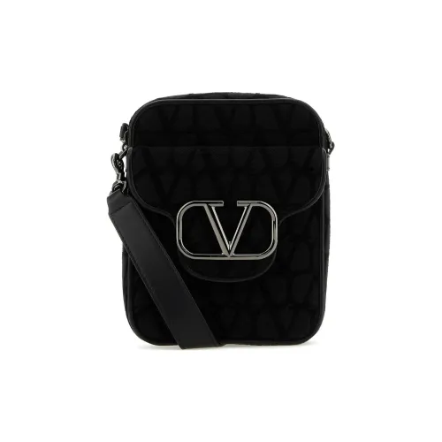 Valentino Locò Сумка через плечо из кожи мужская черная