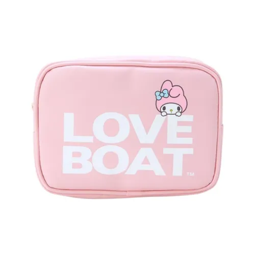 Sanrio LOVE BOAT Коллаборация ПУ (полиуретан) Сумка для хранения Makeup Bag Женская Розовая