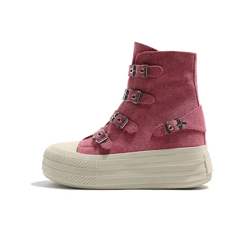 MIS. DANNY Скейтборд Кроссовки Высокие Топы Женские Розовые