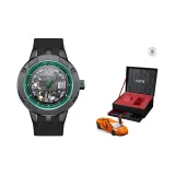 Чёрный корпус, зелёный bezel