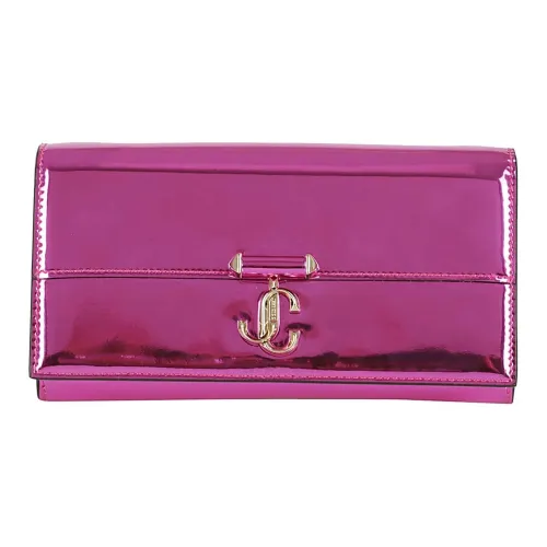 Jimmy Choo Кожа с Зеркальце Оболочка Кошелек Женские Фуксия