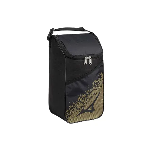 Mizuno Полиэстер Обувная Коробка Сумка Сумка Унисекс Черный Золотой