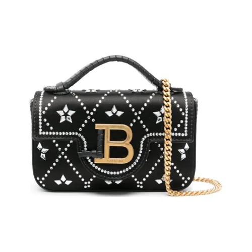 BALMAIN B Buzz Коровья кожа Сумка через плечо Сумка на плечо Мини Женская Черная