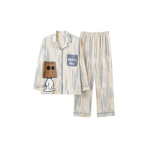 CHUDUAN Пижамный комплект женский цвет слоновая кость