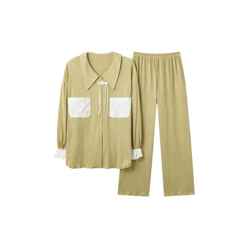 Chun Xi Pajama Комплект Женский Травяной Желтый
