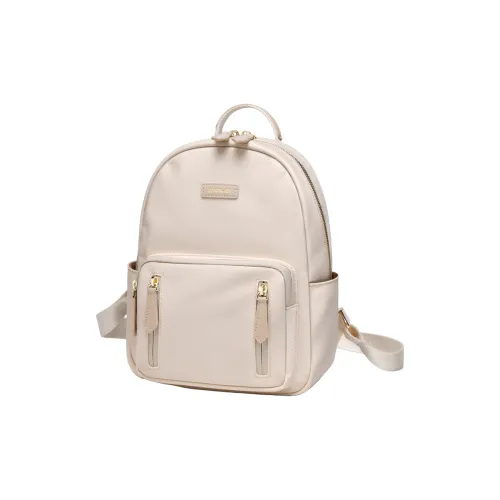 POLO Ткань Выпускной Дорожный Рюкзак Средний Женский Экрю и Абрикос Серый и Коричневый