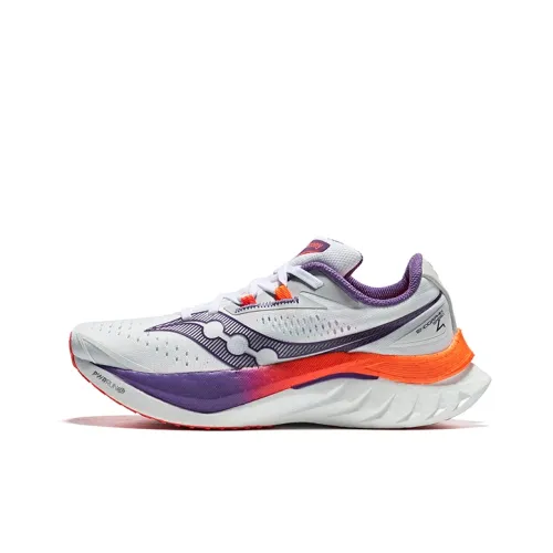 Saucony Endorphin Speed Brown 4 Беговые кроссовки Низкий верх Белый Фиолетовый Женские
