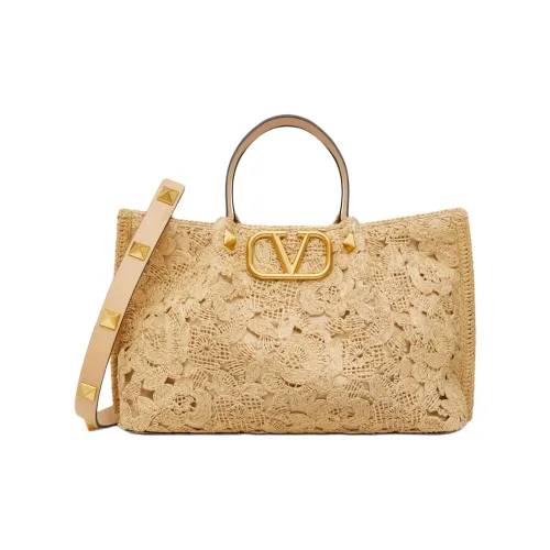 Valentino Garavani Raffia Сумка для покупок Сумка через плечо Сумка среднего размера Женская Естественный