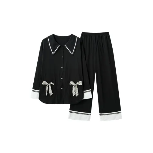 Chun Xi Pajama Комплект Женский Элегантный Черный