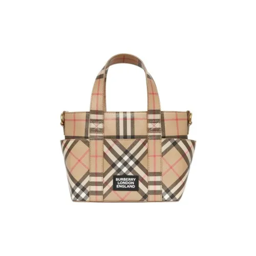 Burberry Винтаж Холст Детская Сумка Сумка через плечо Сумка для ребенка Светлый Верблюжий
