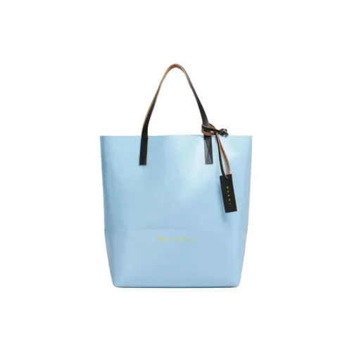 MARNI Полиуретан Тоут Сумка Сумка для покупок Сумка Женская Небесно-синий и Черный