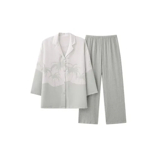 Chun Xi Pajama Комплект Женский Серый Зеленый