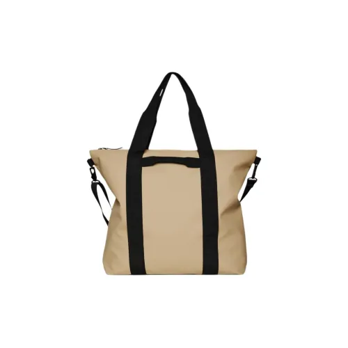 Rains Полиэстер Сумка-тоут Сумка для покупок Сумка через плечо Сумка обычная унисекс песочного цвета