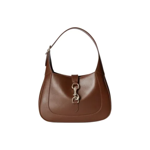 GUCCI Jackie 1961 Кожа Сумка через плечо Маленькая Женская Коричневая