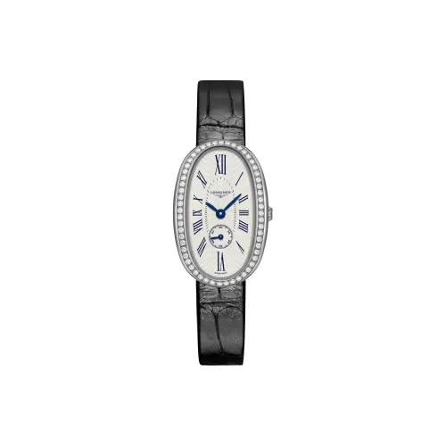 Longines Quartz Movement Женские Часы Round Dance Collection 24,9mm*38,6mm Серебряные