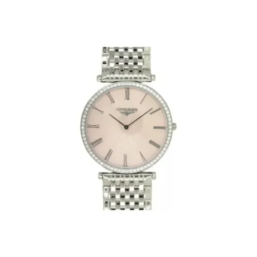 LONGINES Quartz Механизм Мужские Часы Elegant Collection 37 мм Розовые