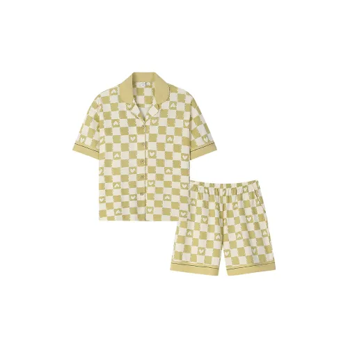 Sha Qian Пижамный комплект Летний Женский Лимон