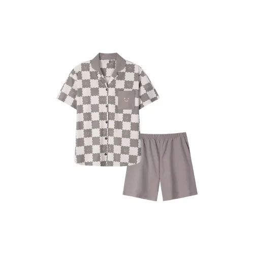 Sha Qian Пижамный комплект Летний Женский Серый