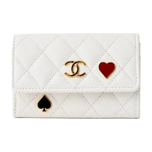 CHANEL Кожа Картхолдер Стандартный Унисекс Белый