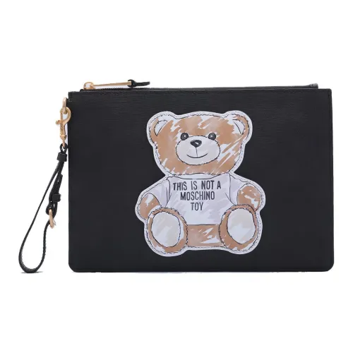 MOSCHINO PVC клатч женский черный