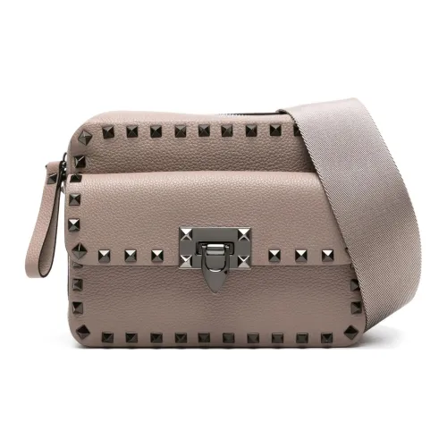 Valentino Rockstud Телячья кожа Курьерская сумка Сумка через плечо Женская Тауповая