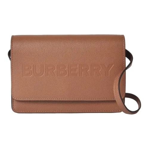 Burberry Сумка через плечо из коровьей кожи женская коричневая