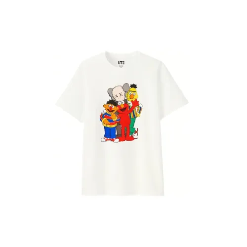 UNIQLO x KAWS X SESAME STREET X UNIQLO KAWS T-Shirt Унисекс Белый