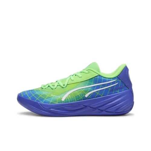 PUMA Все Pro Nitro Баскетбольные кроссовки Low Топ Сине-зеленый Мужской