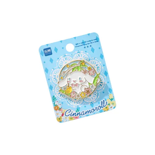 Санрио Pochacco Cinnamoroll My Melody Kuromi Cute Badge Romantic Flower Language Metal Badge