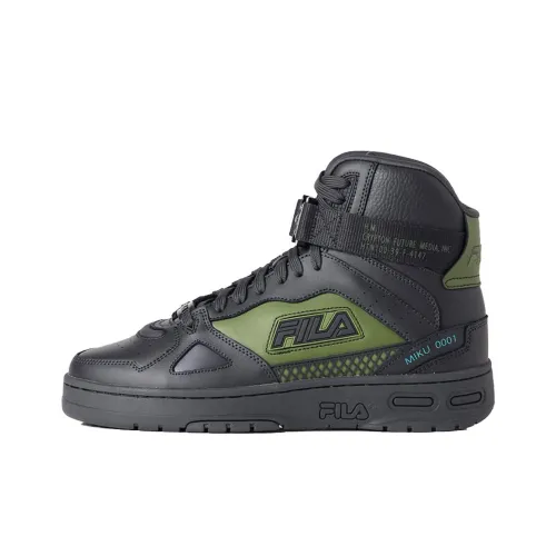 CHUYINWEILAI x FILA Teratach 600 High Топ Скейтборд Кроссовки Унисекс Черный Зеленый