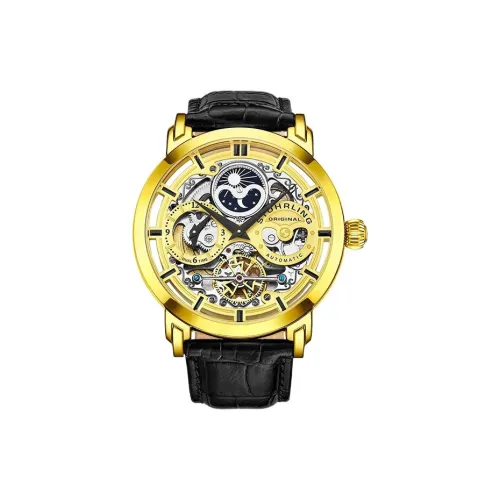 STUHRLING Автоматический Механический Механизм Мужские Часы 47мм*47мм*12мм Золото